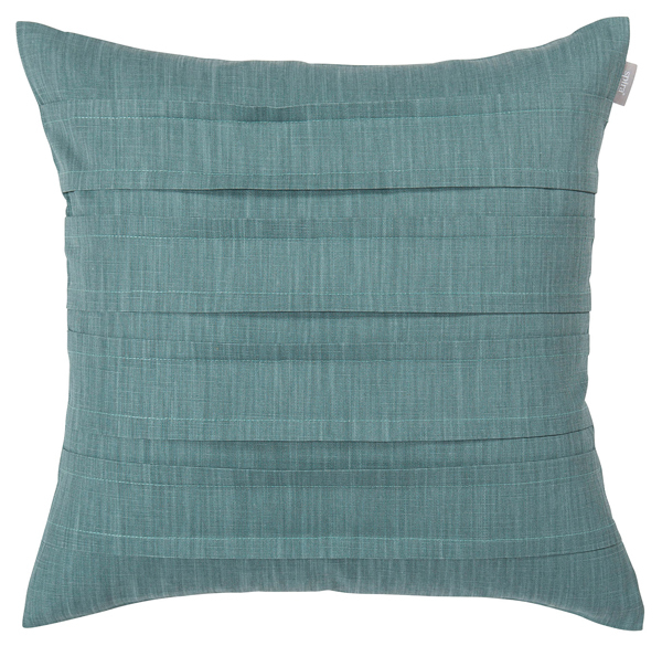 Cushion cover with double pleats in smokey smokey blue