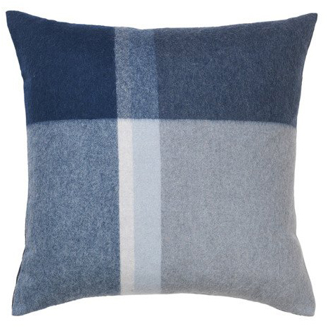 Elegant cushion cover in luxurious alpaca wool in blue