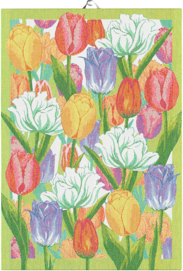 Thick kitchen towel (or table cloth) "Vårtulpaner" (spring tulips) from Ekelund Weavers