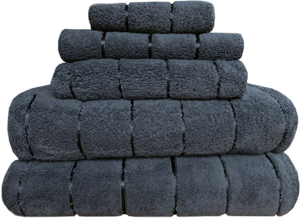 SET of 11 - thick, elegant towels in highest quality, rock grey